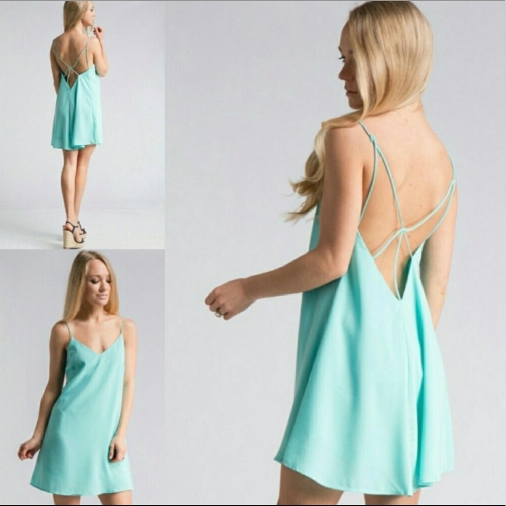 Adjustable strappy low back dress